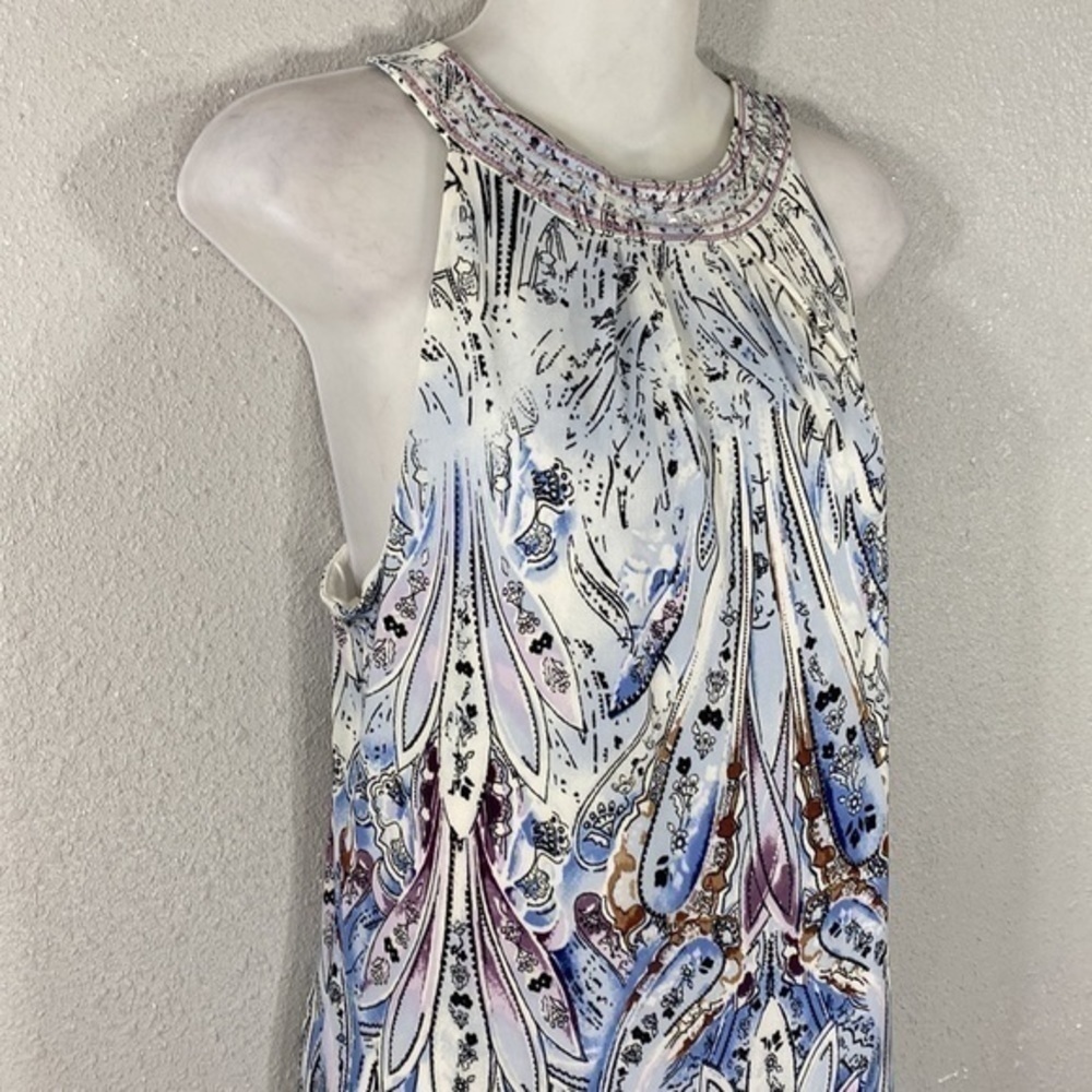 White House Black Market Blue and Purple Strappy-Back Dress - Picture 5 of 13